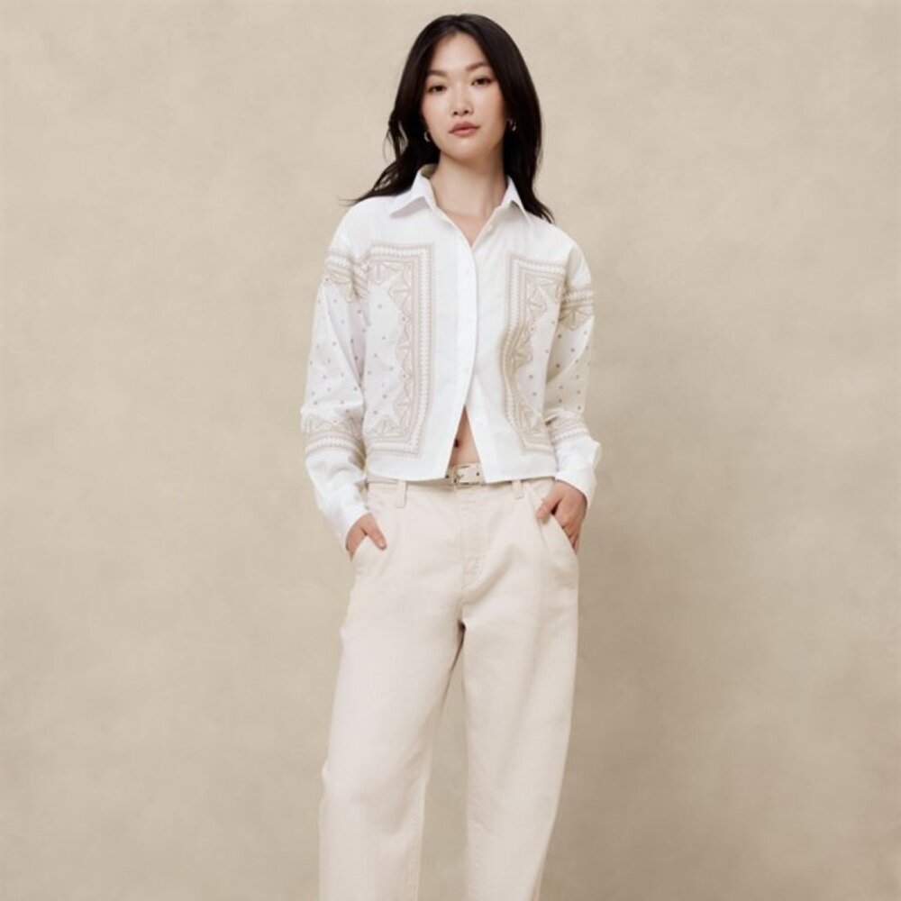 NWT - Banana Republic Embroidery Shirt